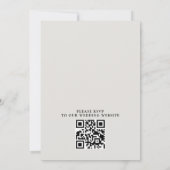 Eucalyptus Elegant Modern Budget QR Code Wedding Einladung (Rückseite)