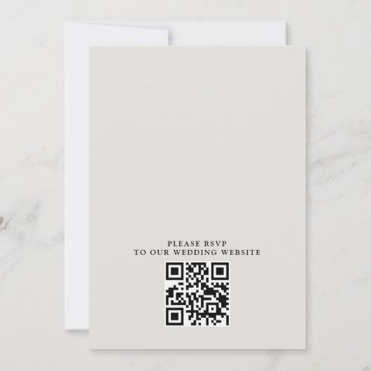Eucalyptus Elegant Modern Budget QR Code Wedding Einladung (Rückseite)