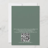 Eucalyptus Elegant Modern Rustic QR Code Wedding Einladung (Rückseite)