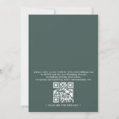 Eucalyptus Elegant Modern Rustic QR Code Wedding Einladung (Rückseite)