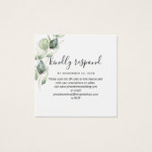Eucalyptus Elegant QR Code Wedding Website UAWG (Vorderseite)