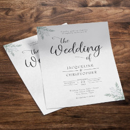 Eucalyptus Elegant Wedding Invitation Flyer