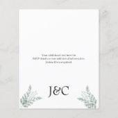 Eucalyptus Elegant Wedding Invitation Flyer (Hinten)