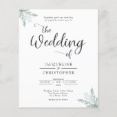 Eucalyptus Elegant Wedding Invitation Flyer (Vorne)