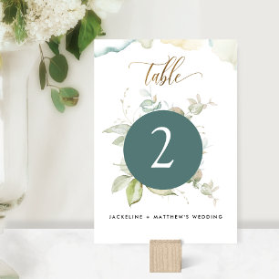 Eucalyptus Elegante Grüne Hochzeit, Grün Tischnummer