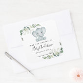 Eucalyptus Elephant Baby ShowBuchzeichen Quadratischer Aufkleber (Umschlag)