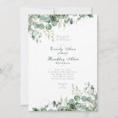 Eucalyptus Emerald Green Sage Watercolor QR Code Einladung (Vorderseite)