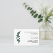Eucalyptus European Business Card Visitenkarte (Stehend Vorderseite)