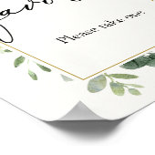 Eucalyptus Favors Sign Poster (Ecke)