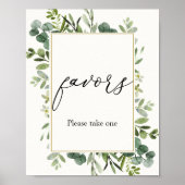 Eucalyptus Favors Sign Poster (Vorne)