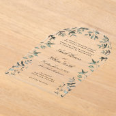 Eucalyptus Ferns Archway Wedding Acryleinladungen (Ablage )