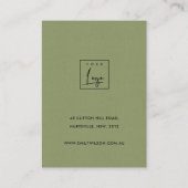 EUCALYPTUS FLORAL BRACELET DISPLAY LOGO VISITENKARTE (Rückseite)