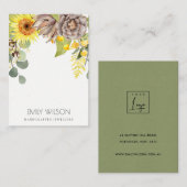 EUCALYPTUS FLORAL BRACELET DISPLAY LOGO VISITENKARTE (Vorne/Hinten)