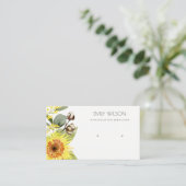 EUCALYPTUS FLORAL EARRING DISPLAY LOGO SUNFLOWER VISITENKARTE (Stehend Vorderseite)