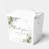 Eucalyptus Floral Greenery Baby Shower Favor Box Geschenkschachtel (Rückseite)
