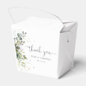 Eucalyptus Floral Greenery Baby Shower Favor Box Geschenkschachtel (Rückseite)