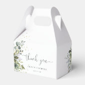 Eucalyptus Floral Greenery Baby Shower Favor Box Geschenkschachtel (Rückseite)