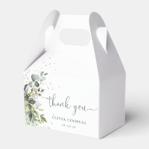 Eucalyptus Floral Greenery Baby Shower Favor Box Geschenkschachtel
