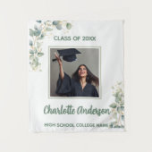 Eucalyptus Floral Photo Grad Tapestry Wandteppich (Vorderseite)