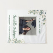 Eucalyptus Floral Photo Grad Tapestry Wandteppich (Vorderseite (Horizontal))