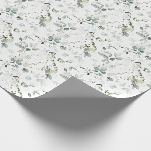 Eucalyptus Foliage Baby oder Brautparty Geschenkpapier (Ecke)