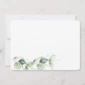 Eucalyptus Foliage Baby Revetion Schwangerschaft Ankündigung (Rückseite)