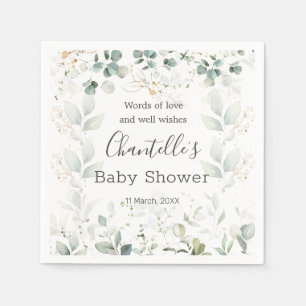 Eucalyptus Foliage Baby Shower Serviette