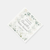 Eucalyptus Foliage Baby Shower Serviette (Ecke)