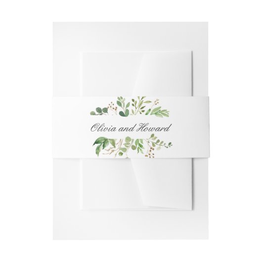 Eucalyptus Foliage Blätter Wedding Einladungsbanderole (Vorderseite Beispiel)