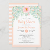 Eucalyptus Foliage Blumenpfirsichbeutel Einladung (Vorne/Hinten)