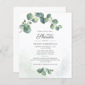 Eucalyptus Foliage Bridal Dusche Einladung (Vorne/Hinten)