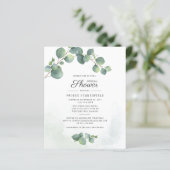 Eucalyptus Foliage Bridal Dusche Einladung (Stehend Vorderseite)