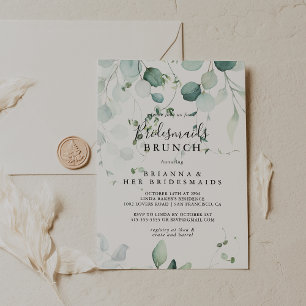 Eucalyptus Foliage Bridesmaids Brunch Shower Einladung