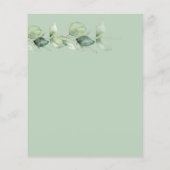 Eucalyptus Foliage Couples Kinderdusche Einladung (Rückseite)