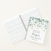Eucalyptus Foliage Gold Blätter Baby Shower Notebo Notizblock (Innenseite)