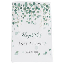 Eucalyptus Foliage Gold Blätter Baby Showmedium Mittlere Geschenktüte