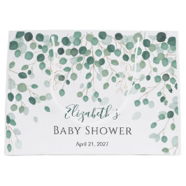 Eucalyptus Foliage Gold Blätter Babydusche Große Geschenktüte