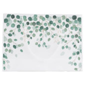 Eucalyptus Foliage Gold Blätter Babydusche Große Geschenktüte (Rückseite)