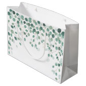 Eucalyptus Foliage Gold Blätter Babydusche Große Geschenktüte (Rückseite Schrägansicht)