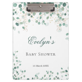 Eucalyptus Foliage Gold Blätter Babydusche Klemmbrett