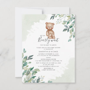 Eucalyptus Foliage Greenerenerity Couples Baby Sho Einladung