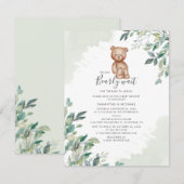 Eucalyptus Foliage Greenerenerity Couples Baby Sho Einladung (Vorne/Hinten)