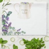 Eucalyptus Foliage Lila Lavender Blume Geschirrtuch (Gefaltet)