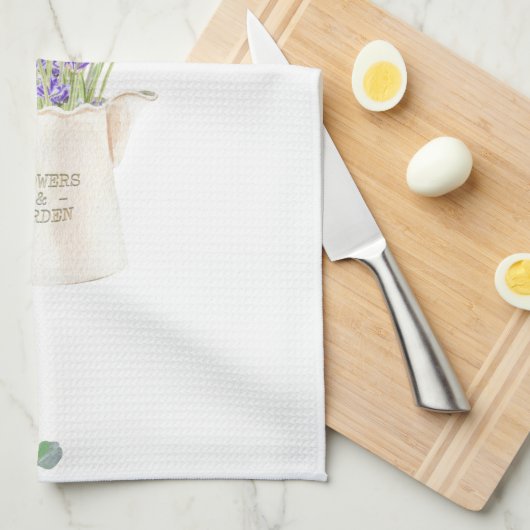 Eucalyptus Foliage Lila Lavender Blume Geschirrtuch (Viertel Falte)