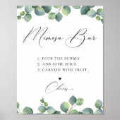 Eucalyptus Foliage Mimosa Bar Poster (Vorne)