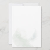 Eucalyptus Foliage Script Baby Dusche Einladung (Rückseite)