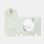 Eucalyptus Foliage Script Bear Couples Baby Dusche Geschenkschachtel (Ungefaltet)