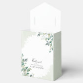 Eucalyptus Foliage Script Bear Couples Baby Dusche Geschenkschachtel (Geöffnet)