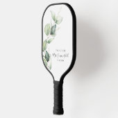 Eucalyptus Foliage Script-Brautparty Pickleball Schläger (Links)