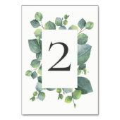 Eucalyptus Foliage Tischnummer (Rückseite)